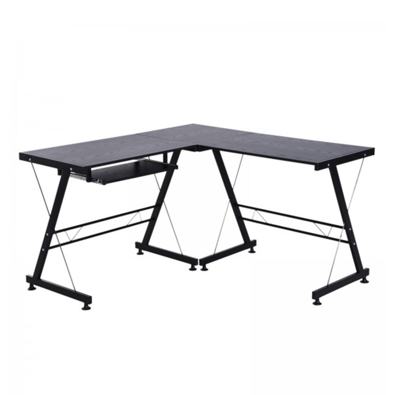 Mesa de ordenador ELTON, en metal, color negro