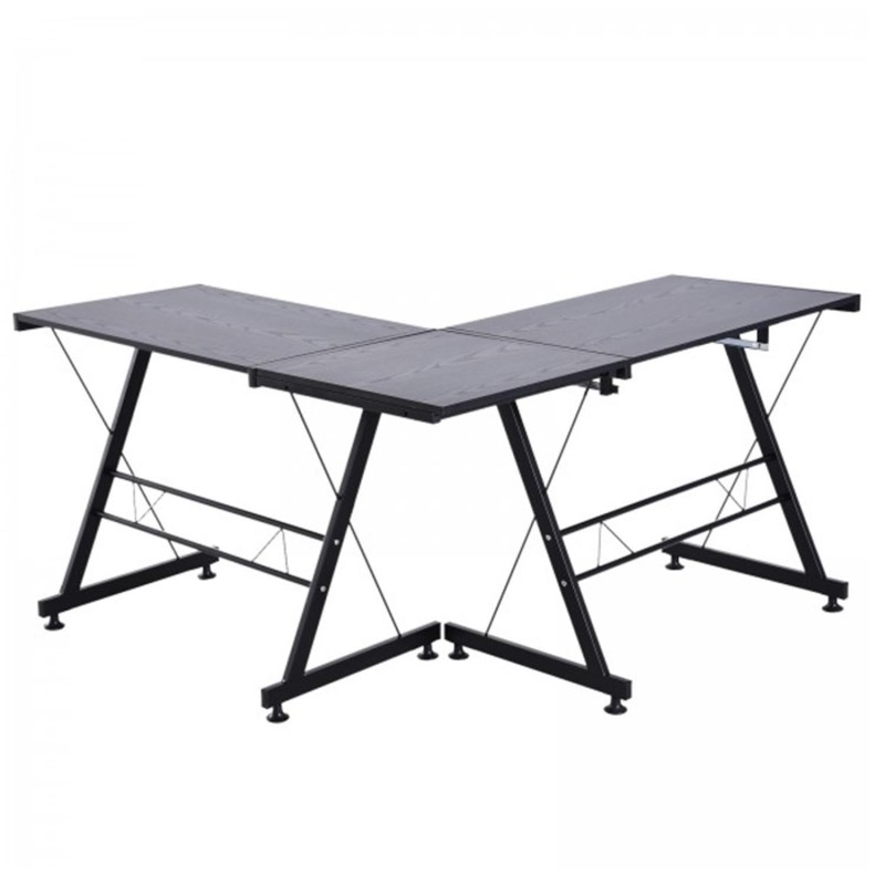 Mesa de ordenador ELTON, en metal, color negro
