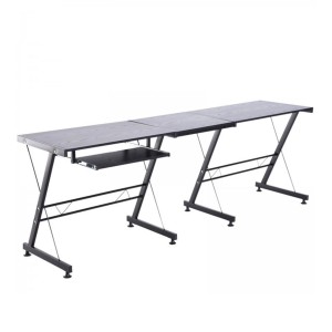 Mesa de ordenador ELTON, en metal, color negro