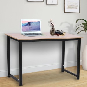 Mesa de Oficina DUSKO en Metal y Madera, color Negro y Roble
