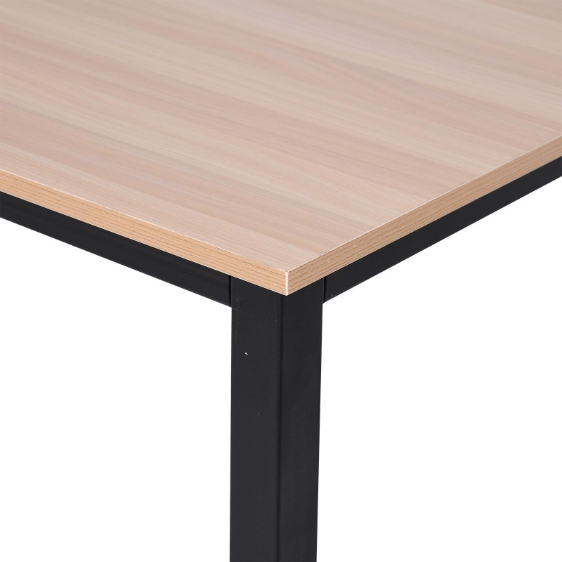 Mesa de Oficina DUSKO en Metal y Madera, color Negro y Roble
