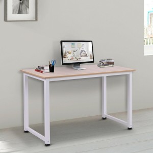 Mesa de Oficina DUSKO en Metal y Madera, color Negro y Roble