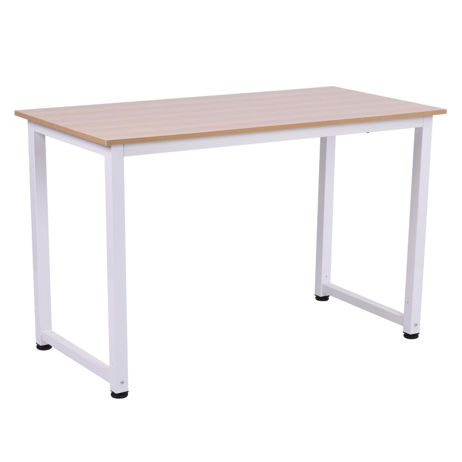 Mesa de Oficina DUSKO, 120x60x76 cm, en Metal y Madera, color Negro y Roble