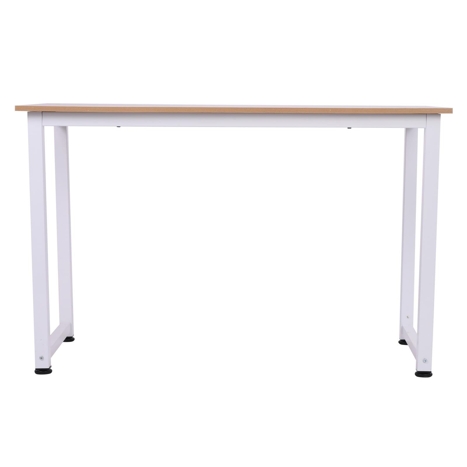 Mesa de Oficina DUSKO, 120x60x76 cm, en Metal y Madera, color Negro y Roble