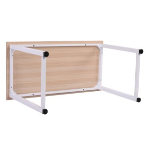 Mesa de Oficina DUSKO en Metal y Madera, color Negro y Roble