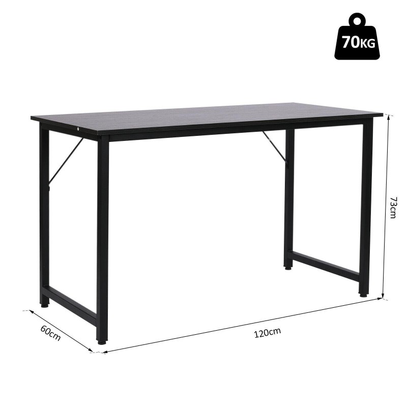 Mesa de Oficina ARDIT en Metal y Madera, color Negro