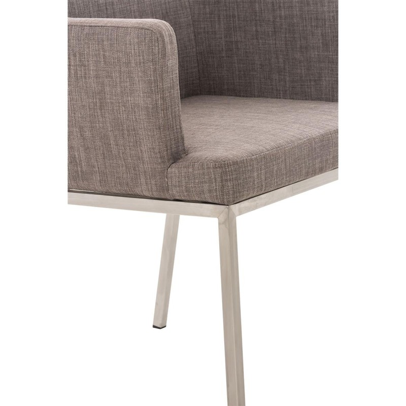 Silla de Confidente NICOLE TELA, Patas en Acero Inoxidable, Azul