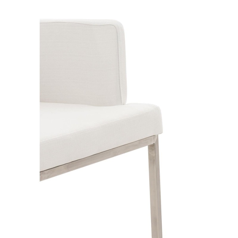 Silla de Confidente NICOLE TELA, Patas en Acero Inoxidable, Azul