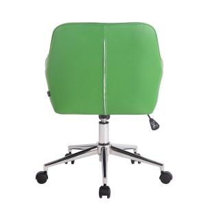 Silla de Oficina DARRY, en Piel con Costuras, Negro