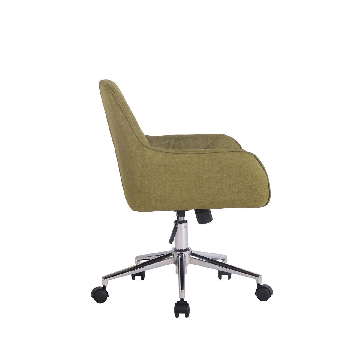 Silla de Oficina DARRY TELA, Estructura Metálica, con Costuras, Negro