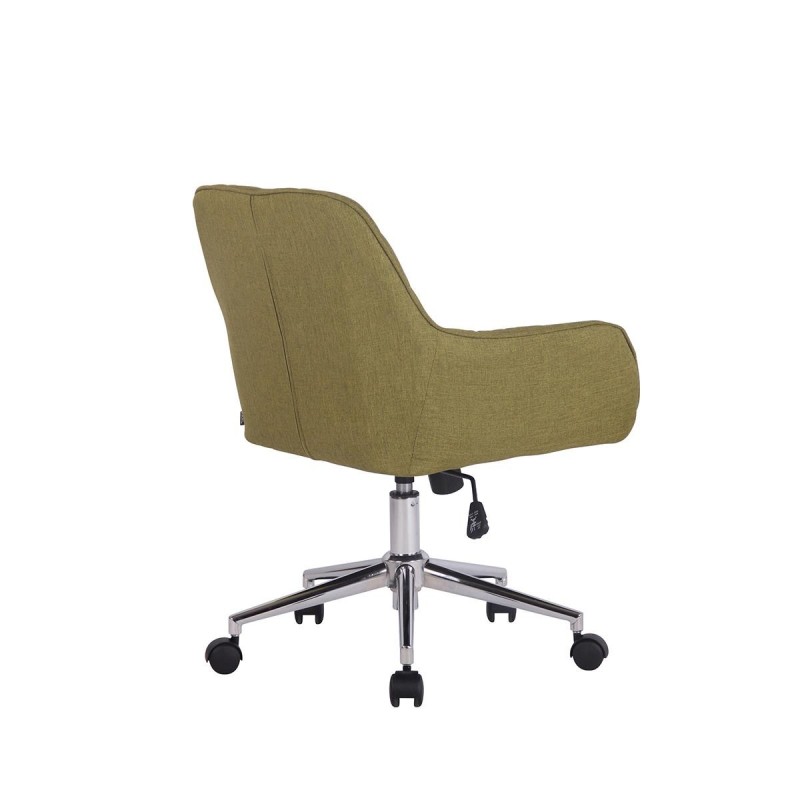 Silla de Oficina DARRY, en Piel con Costuras, Negro