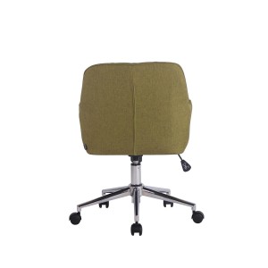 Silla de Oficina DARRY, en Piel con Costuras, Negro