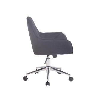 Silla de Oficina DARRY, en Piel con Costuras, Negro 2