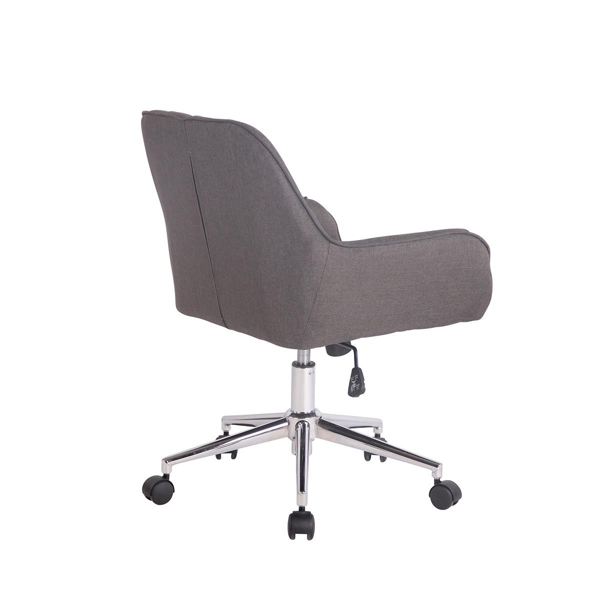 Silla de Oficina DARRY TELA, Estructura Metálica, con Costuras, Negro