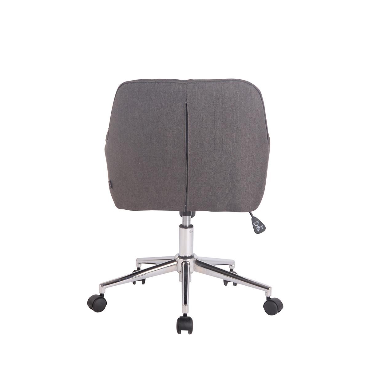Silla de Oficina DARRY TELA, Estructura Metálica, con Costuras, Negro