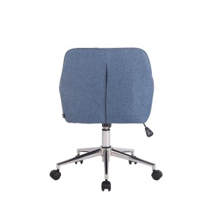 Silla de Oficina DARRY, en Piel con Costuras, Negro