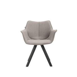 Silla de Confidente TULIP, En Tela, Color Negro