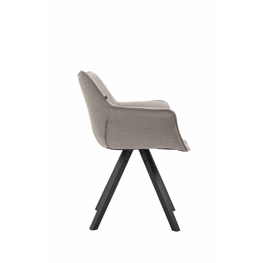 Silla de Confidente TULIP, Cómoda y Moderna, Patas de Madera, en Tela Negra