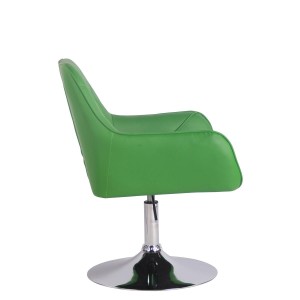 Silla de Confidente DARRY BASE, en Piel con Costuras, Negra