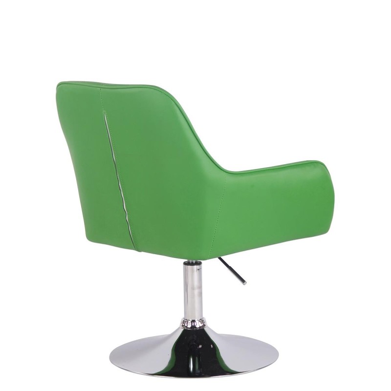 Silla de Confidente DARRY BASE, en Piel con Costuras, Negra