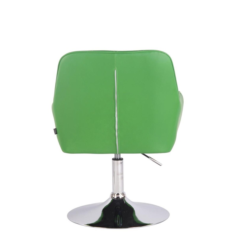 Silla de Confidente DARRY BASE, en Piel con Costuras, Negra