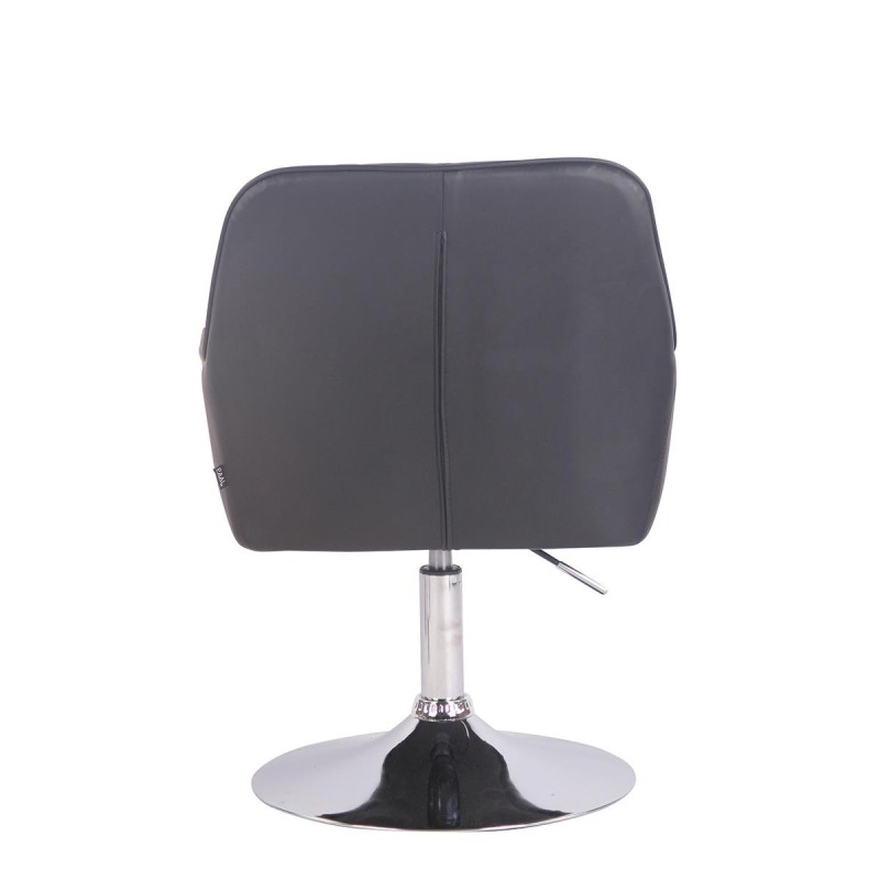 Silla de Confidente DARRY BASE, en Piel con Costuras, Negra