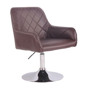 Silla de Confidente DARRY BASE, en Piel con Costuras, Negra