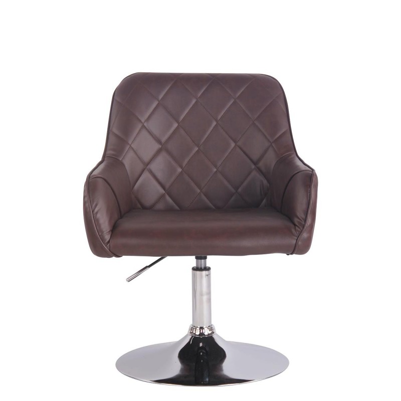 Silla de Confidente DARRY BASE, en Piel con Costuras, Negra
