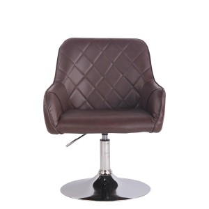 Silla de Confidente DARRY BASE, en Piel con Costuras, Negra