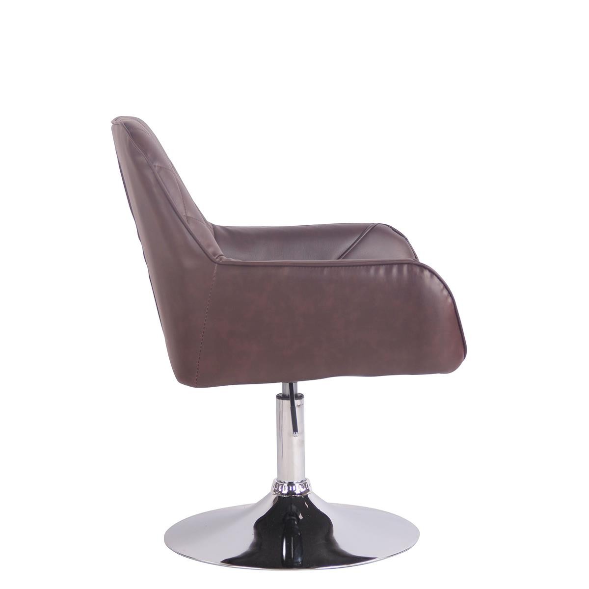 Silla de Confidente DARRY BASE, Estructura Metálica, en Piel con Costuras, Negro