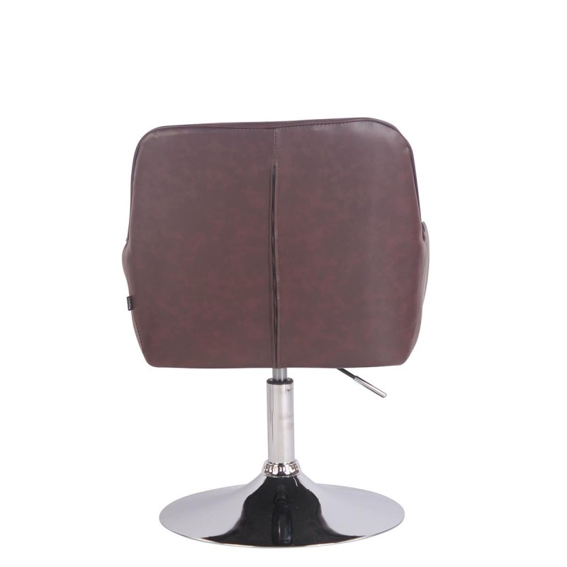 Silla de Confidente DARRY BASE, en Piel con Costuras, Negra