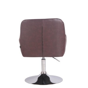 Silla de Confidente DARRY BASE, en Piel con Costuras, Negra