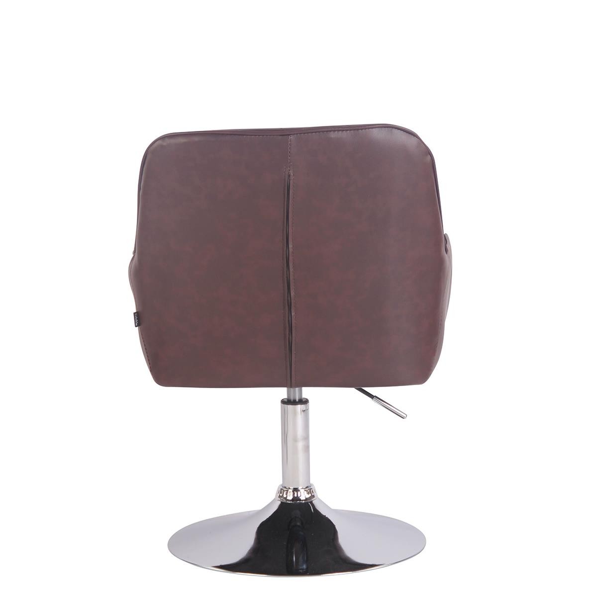 Silla de Confidente DARRY BASE, Estructura Metálica, en Piel con Costuras, Negro