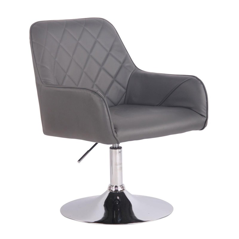 Silla de Confidente DARRY BASE, en Piel con Costuras, Negra