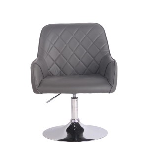 Silla de Confidente DARRY BASE, en Piel con Costuras, Negra