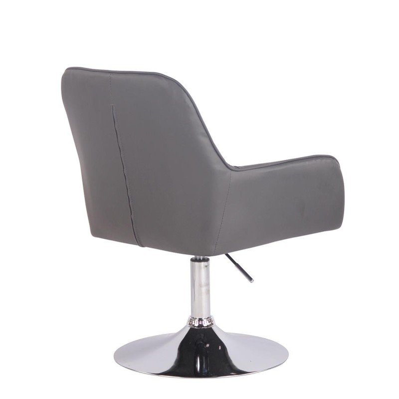 Silla de Confidente DARRY BASE, en Piel con Costuras, Negra