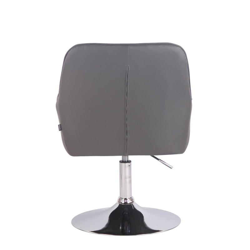 Silla de Confidente DARRY BASE, en Piel con Costuras, Negra