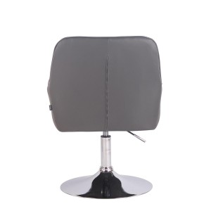 Silla de Confidente DARRY BASE, en Piel con Costuras, Negra