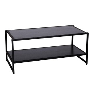 Mesa de Centro MIKE, en Metal y Madera, color Negro