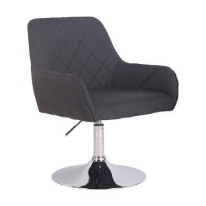 Silla de Confidente DARRY BASE TELA, con Costuras, Negro