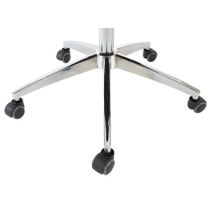 Silla Ergonómica ZELIA, soporte lumbar acolchado, base de metal, en negro