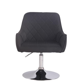 Silla de Confidente DARRY BASE TELA, con Costuras, Negro 2