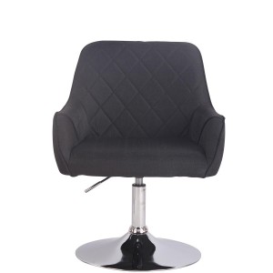 Silla de Confidente DARRY BASE TELA, con Costuras, Negro