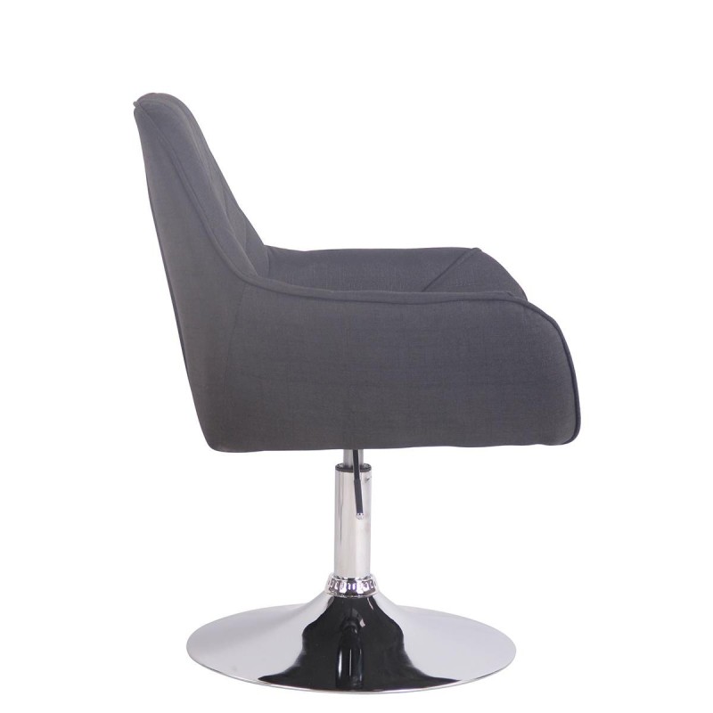 Silla de Confidente DARRY BASE TELA, con Costuras, Negro