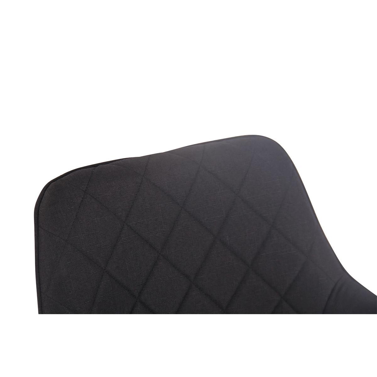 Silla de Confidente DARRY BASE TELA, Estructura Metálica, con Costuras, Negro