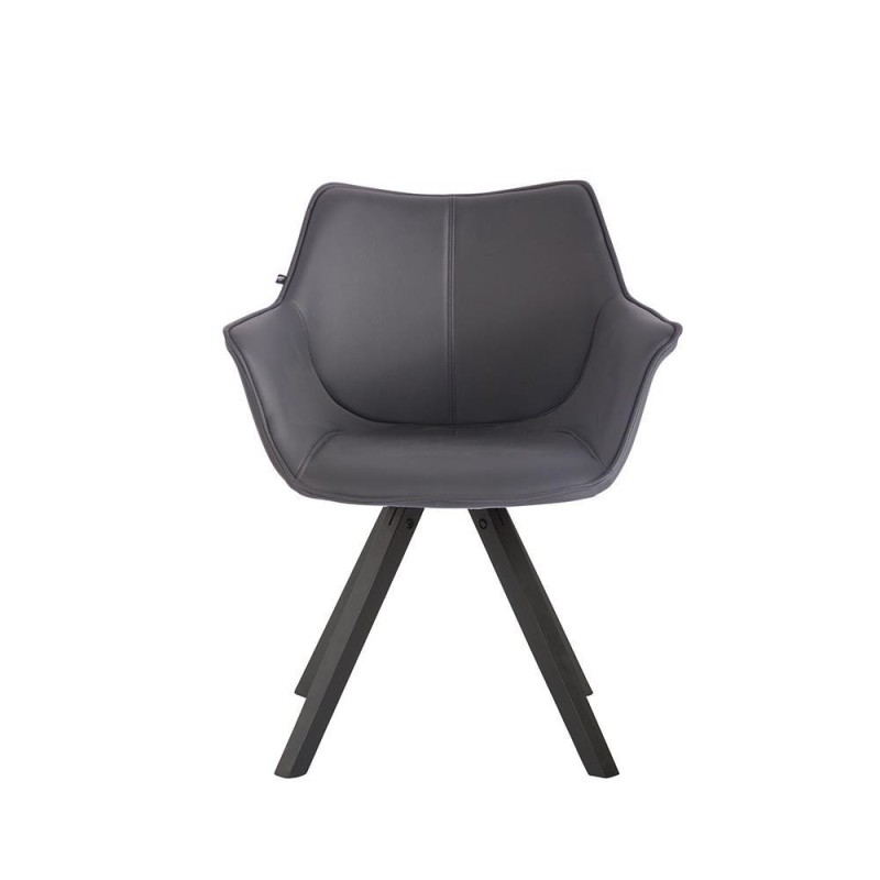 Silla de Confidente TULIP PIEL, Diseño Exclusivo, Color Negro