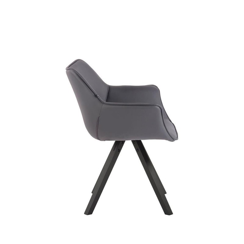 Silla de Confidente TULIP PIEL, Diseño Exclusivo, Color Negro