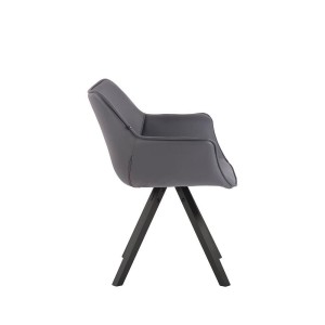Silla de Confidente TULIP PIEL, Diseño Exclusivo, Color Negro