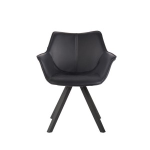 Silla de Confidente TULIP PIEL, Diseño Exclusivo, Color Negro
