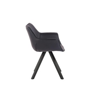 Silla de Confidente TULIP PIEL, Diseño Exclusivo, Color Negro